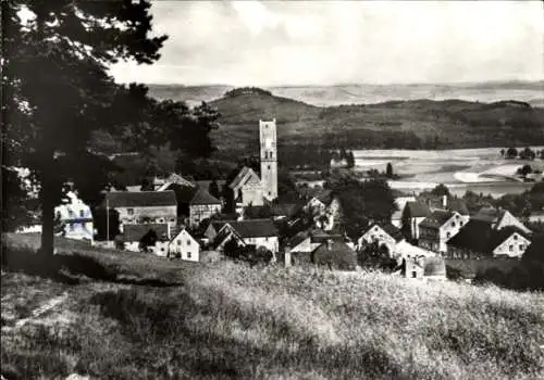 Ak Schönberg am Kapellenberg Bad Brambach im Vogtland, Teilansicht, Kirchturm