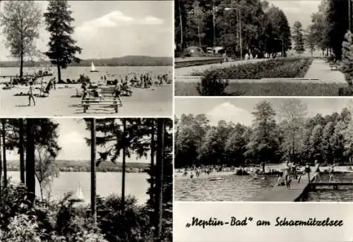 Ak Pieskow Bad Saarow in der Mark, Strand, Neptun-Bad, Scharmützelsee