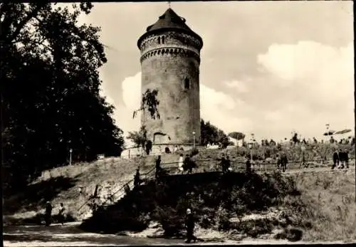 Ak Gera in Thüringen, Burgruine Osterstein, Bergfried