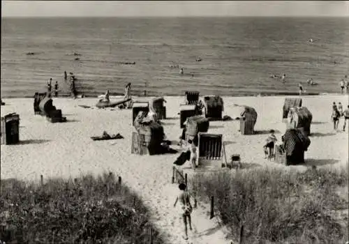 Ak Ostseebad Graal Müritz, Strand, Strandkörbe