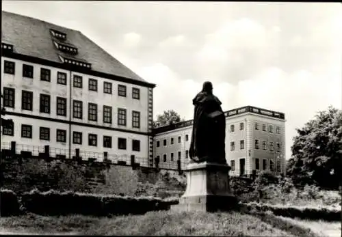 Ak Gotha in Thüringen, Schloss Friedenstein, Denkmal Herzog Ernst des Frommen