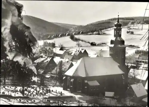 Ak Geising Altenberg im Erzgebirge, Teilansicht, Lifthang, Kohlhaukuppe, Winteransicht