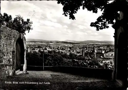 Ak Fulda in Hessen, Gesamtansicht, Blick vom Frauenberg