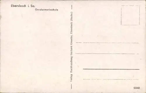 Ak Ebersbach in Sachsen Oberlausitz, Gendarmerieschule