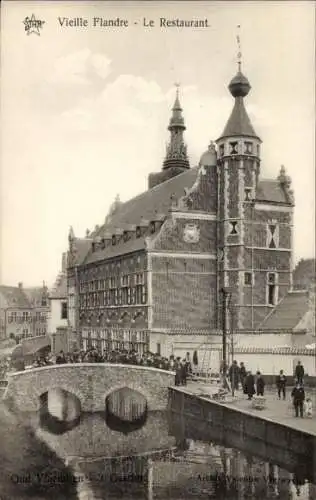 Ak Gand Gent Ostflandern, Exposition Internationale 1913, La Vieille Flandre, Le Restaurant