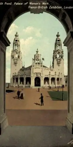 Ak London City England, Franco-Britische Ausstellung 1908, Palast der Frauenarbeit