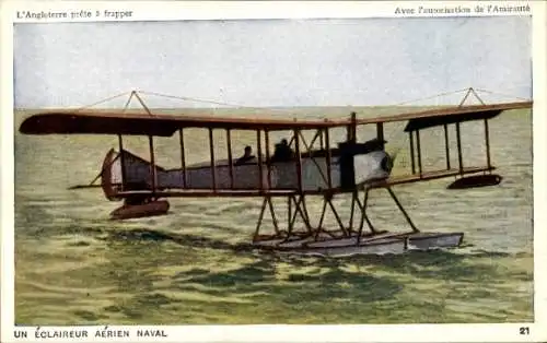 Ak Britisches Militärflugzeug, Wasserflugzeug