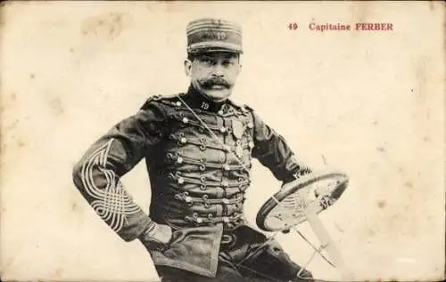 Ak Captain Ferber, französischer Soldat in Uniform