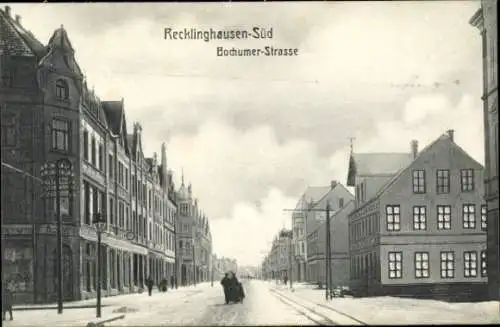 Ak Recklinghausen Süd, Bochumer Straße, Winter