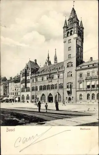 Ak Basel Bâle Stadt Schweiz, Rathaus