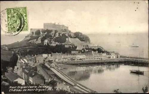 Ak Gorey Saint Martin Jersey Kanalinseln, Mont Orgueil Castle