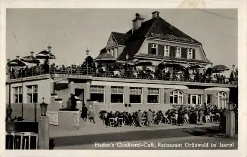 Ak Grünwald im Landkreis München Oberbayern, Fischer's Konditorei Cafe, Restaurant