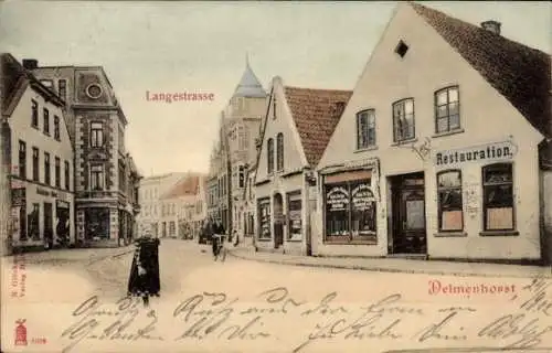 Ak Delmenhorst in Oldenburg, Langestraße, Restaurant