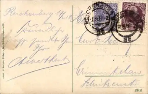 Ak Reichenberg in Böhmen Liberec Tschechien, Gesamtansicht