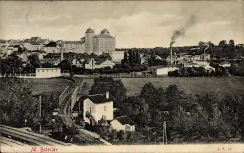 Ak Mladá Boleslav Jungbunzlau Mittelböhmen, Blick auf den Ort