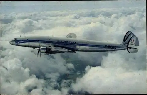 Ak Französisches Passagierflugzeug, Lockheed Super Constellation, Air France,  F-BGNA