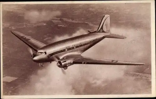 Ak Französisches Passagierflugzeug, Douglas DC 3, Air France, F BXB