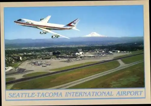 Ak Tacoma Washington USA, Seattle-Tacoma International Airport, airplane in the air