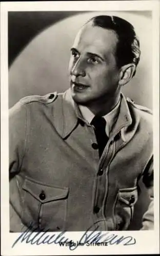 Ak Schauspieler Wilhelm Strienz, Portrait, Autogramm
