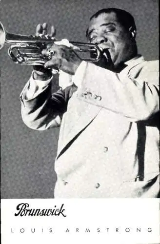 Ak Musiker Louis Armstrong, Portrait