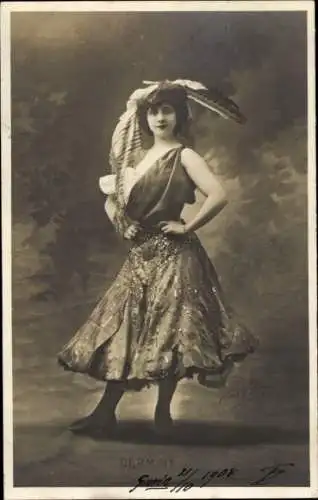 Ak Schauspielerin Derminy, Portrait