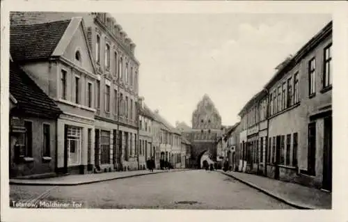 Ak Teterow im Kreis Rostock, Malchiner Tor