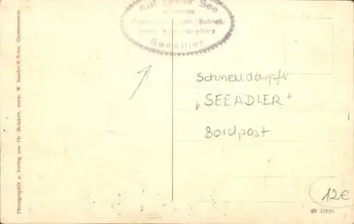 Ak Dampfer Seeadler, Norddeutscher Lloyd