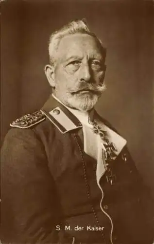 Ak Kaiser Wilhelm II im Exil in Doorn, Portrait, Uniform, Orden