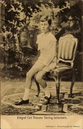 Ak Erbgraf Carl Theodor Törring Jettenbach, Kinderportrait