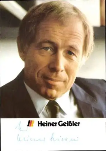 Ak Politiker Heiner Geißler, Portrait, Autogramm