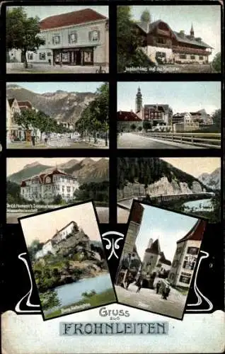 Ak Frohnleiten Steiermark, Jagdschloss auf der Hochalm, Marktplatz, Burg Rabenstein