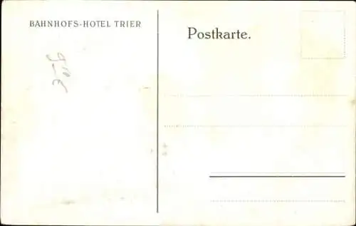 Ak Trier, Bahnhofshotel H. Hansen