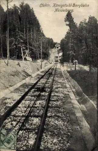 Ak Heidelberg am Neckar, Elektr. Königsstuhl Bergbahn