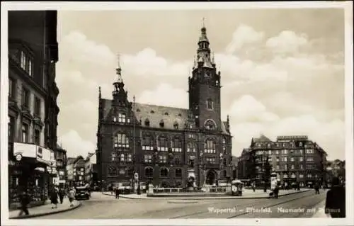 Ak Elberfeld Wuppertal, Neumarkt, Rathaus