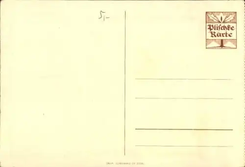 Scherenschnitt Künstler Ak Plischke, G., Aschermittwoch, Wolke, Kind