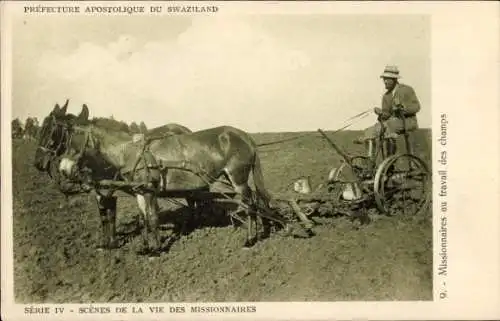 Ak Missions of the Servants of Mary, Apostolische Präfektur Swasiland, arbeiten auf den Feldern