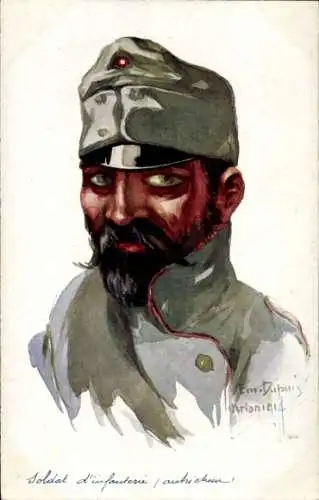 Künstler Ak Dupuis, Emil, Österreichischer Soldat der Infanterie, I.WK