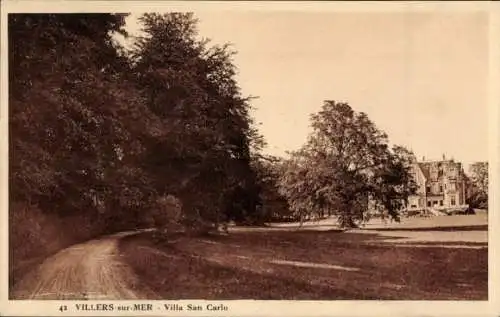 Ak Villers sur Mer Calvados, Villa San Carlo