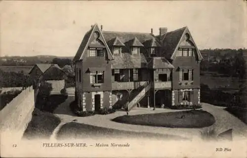 Ak Villers sur Mer Calvados, Maison Normande