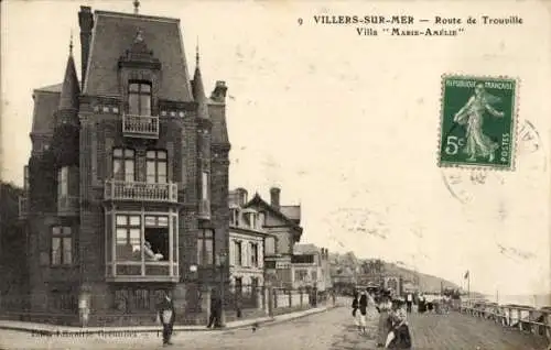 Ak Villers sur Mer Calvados, Route de Trouville, Villa Marie-Amelie