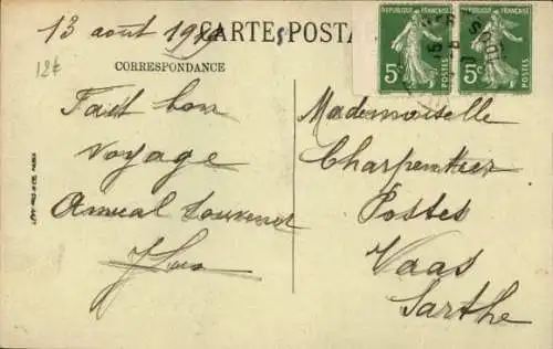 Ak Villers sur Mer Calvados, Plage, Villa Abadie