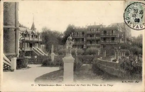 Ak Villers sur Mer Calvados, Interieur du Parc des Villas de la Plage