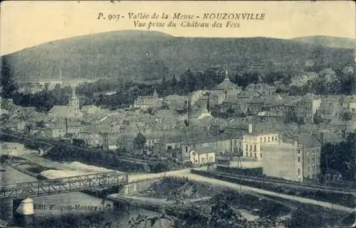 Ak Nouzonville Ardennes, Vallee de la Meuse, Vue prise du Chateau des Fees