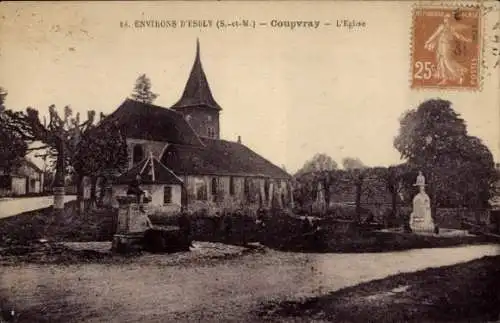 Ak Coupvray Seine et Marne, Kirche