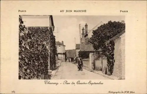 Passepartout Ak Thomery Seine et Marne, rue du Quatre Septembre