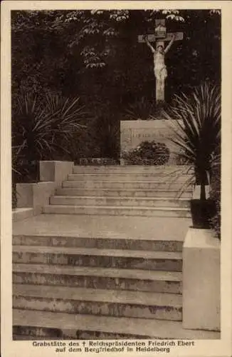 Ak Heidelberg am Neckar, Grabstätte Friedrich Ebert auf Bergfriedhof