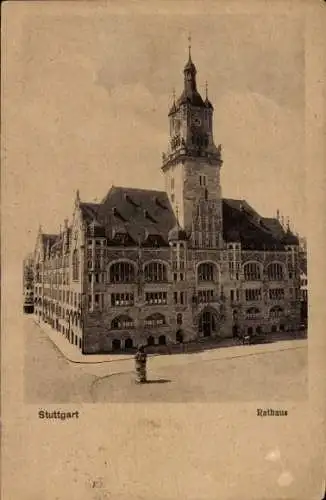 Ak Stuttgart in Württemberg, Rathaus