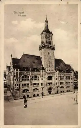 Ak Stuttgart in Württemberg, Rathaus