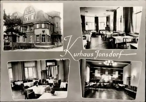 Ak Jonsdorf in der Oberlausitz Sachsen, HOG Kurhaus Jonsdorf, Außenansicht, Innenräume