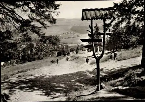 Ak Oberwiesenthal im Erzgebirge, Teilansicht, Blick vom Eckbauer